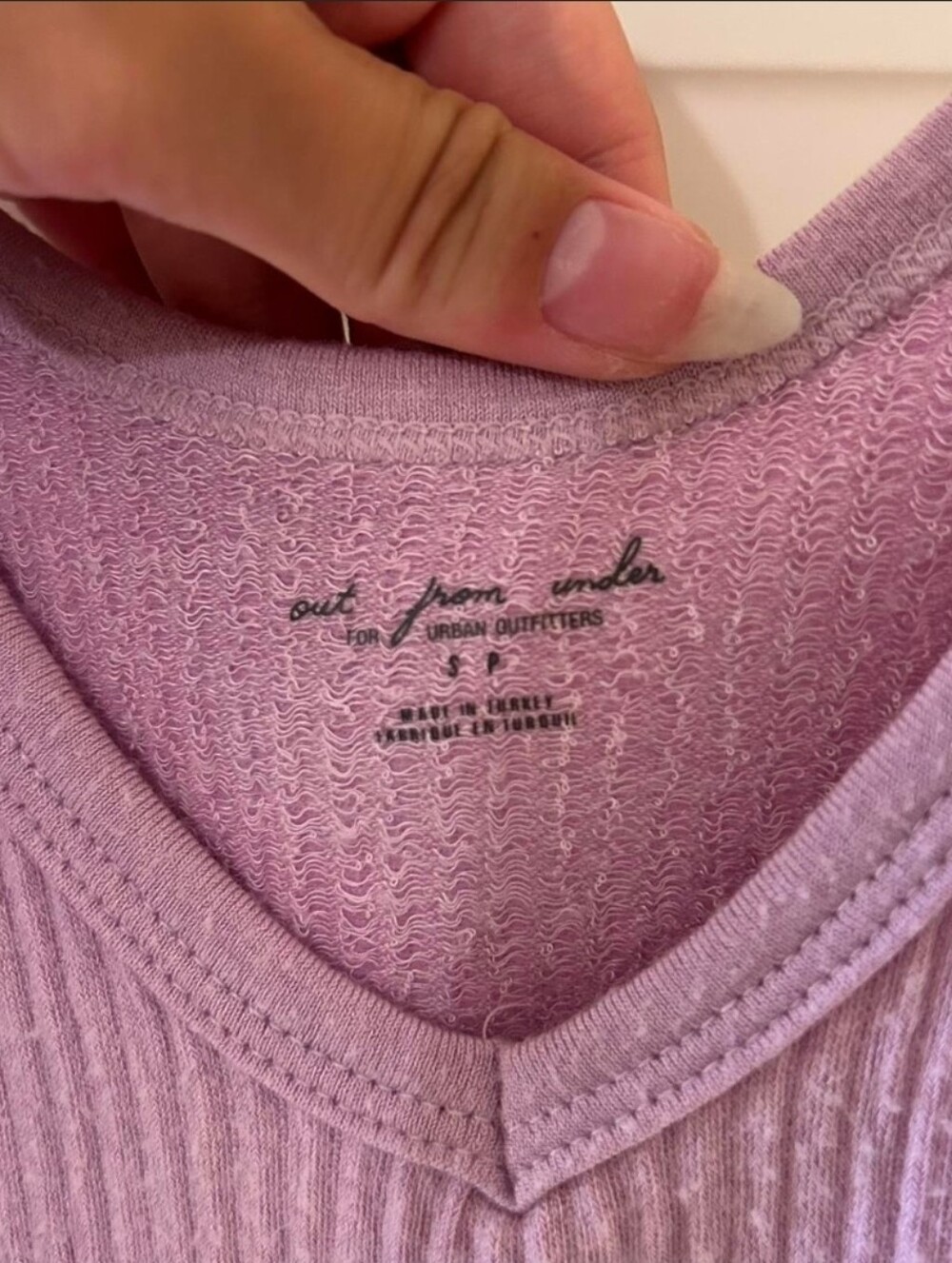 Urban Outfitters | Out From Under Lavender Ribbed Crop Tank Top - Size Small - Picture 4 of 4